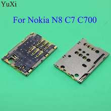 YuXi-Soporte de lector de tarjetas Sim, reemplazo de conector de ranura de bandeja para Nokia N8 C7 C700 2024 - compra barato