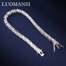 Luomansi Creative Full High Carbon Diamond Bracelet 100% S925 Sterling Silver Jewelry Party Wedding Birthday Woman Gift 2024 - buy cheap