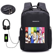 Anti-theft USB Charge Backpack anime Kuroko no Basket backback Laptop student Backpack men women Travel Bag 2024 - buy cheap