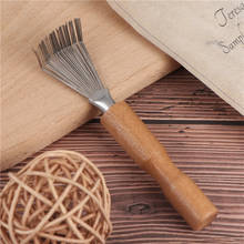 Novo escova de limpeza de cabelo com pente, ferramenta de limpeza delicada de madeira, cabo removível, peças 2024 - compre barato