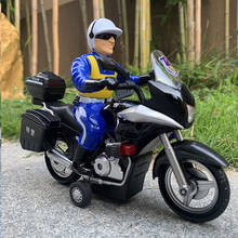 1:12 City Patrol Police Motorcycles Model Simulation Alloy Diecasts Motorcycle Model With Sound and Light Collection Kids Gift 2024 - buy cheap