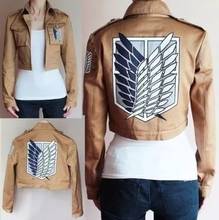 Disfraz de ataque a los Titanes para hombres y mujeres, chaqueta de Anime japonés Shingeki No Kyojin, uniforme de Cosplay, abrigo marrón 2024 - compra barato