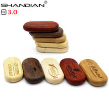 SHANDIAN USB 3.0 free custom logo high speed Wood usb Flash Drive 4gb 8gb 16gb 32gb 64GB  Pendrive Gifts U Disk Customize Logo 2024 - buy cheap