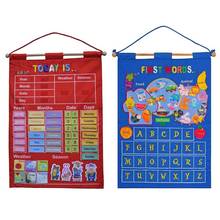 Kindergarten Teaching Aids Educational Toys Children Learn English Letters Season Calendar Record Teaching Aids For Kids 2024 - buy cheap