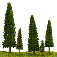Árvores de plástico em miniatura para trem de escala ho n z, 2018 cm a 9cm, modelo verde, 200 quente 2024 - compre barato