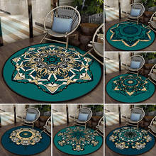 New Bohemia Floor Mat 3D Mandala Pattern Carpet Retro Ethnic Antiskid Round Carpets For Living Room Kids Computer Chair Area Rug 2024 - buy cheap