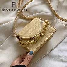 Bolso de mano elegante con cadena para mujer, bolso de mano de cuero de alta calidad, de diseñador, de hombro, color sólido, 2020 2024 - compra barato