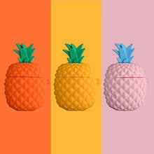 For Apple AirPods Summer Fruit Case 3D Cute Cartoon Pineapple Wireless Earphone Cover Shell for Airpods 2 Earpods Accessories 2024 - buy cheap