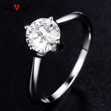 OEVAS 1 Carat Moissanite Sparking Engagement Rings For Women 100% 925 Sterling Silver Top Quality Wedding Bridal Jewelry Gifts 2024 - buy cheap