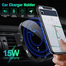 Automatic Clamping Intellige Sensor 15W Qi Wireless Charger Car Phone Holder Stand Fast Charging For iPhone 11 Pro Huawei P40 2024 - buy cheap