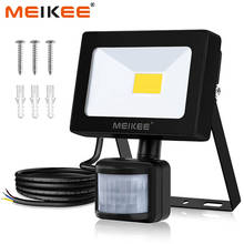 10W LED Flood Light Motion Sensor Waterproof AC110V/220V LED Floodlight Projector Plastic Reflector Lamp Outdoor Garden Light 2024 - buy cheap