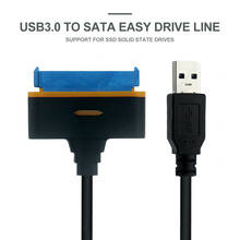 Adaptador de Cable SATA de 22 pines a USB 3,0, convertidor de disco duro de 2,5 pulgadas para ordenador portátil de 2,5 pulgadas, HDD SSD de 40CM de longitud, novedad 2024 - compra barato
