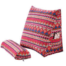 Cojín Triangular de lino y algodón para sofá, almohada de cintura Triangular lavable, respaldo para cama 2024 - compra barato