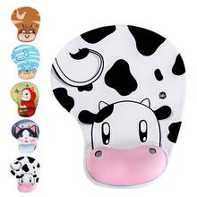 Silicone Wrist Mouse Pad Cartoon Milk Cow Gaming Mouse Pat Soft Mouse Pad with Wrist Rest Support Proetct Mat for PC Laptop Mice 2024 - buy cheap