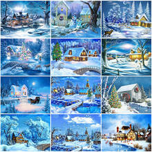 Evershine 5D DIY Diamond Painting House Cross Stitch Diamond Embroidery Sale Winter Scenery Full Square Mosaic Home Decoration 2024 - buy cheap