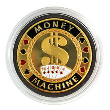 Protector de cartas de póker, gran calidad, Protector de moneda de Metal con cubierta de plástico, juego de fichas de póker de Texas, máquina de dinero de Casino 2024 - compra barato