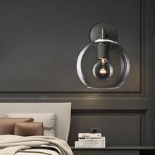 Lámpara LED de pared de cristal, iluminación de hierro forjado, luces de pared para Interior, brillo, Hotel, sala de estar, espejo, lámpara de pared frontal 2024 - compra barato