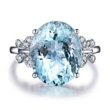 2019 New Top Quality Butterfly Ring Big Star CZ Ocean Blue Stone For Women Fashion Engagement Party Promise Ring Jewelry Gifts 2024 - buy cheap