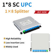 Caixa de cassete de fibra óptica sc/upc 1x8, ftth, acoplador sc upc plc 1x8, frete grátis 2024 - compre barato