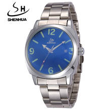 SHENHUA-Relojes de Acero para hombre, pulsera mecánica con mecanismo automático, resistente al agua, con fecha, marca de marca 2024 - compra barato