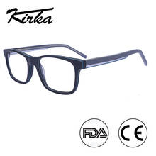 Kirka Optical Glasses Frame Men Clear Lens Square Myopia Prescription Eyeglasses Acetate Brown Blue Eyewear Frames Spectacle Men 2024 - buy cheap