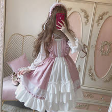 Japanese princess daily sweet lolita dress vintage lace bowknot victorian dress kawaii girl gothic lolita op loli cosplay 2024 - buy cheap