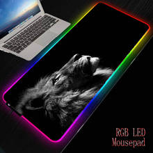 MRGBEST black lion Mouse Pads RGB LED Computer desktop Mice pad rubber base or LED pad for gamer gaming 2024 - buy cheap