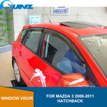 Дефлекторы бокового окна для Mazda 3 2008 2009 2010 2011 хэтчбек двери козырек протектор защита от дождя аксессуары для автомобиля Стайлинг SUNZ 2024 - купить недорого
