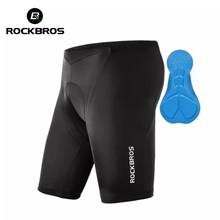 ROCKBROS-pantalones cortos de ciclismo para hombre, Shorts con pechera de Gel antideslizante para ciclismo de montaña, color negro, para verano 2024 - compra barato