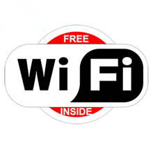 Funny Sign FREE WI FI Funny Window Vinyl Decal Car Sticker Office Wall Cafe Shop Hotel Decor 2024 - buy cheap