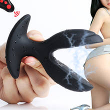 Electric Shock Anal Plug Vibrator Wireless Remote Control Butt Massager Auns Masturbator G-spot Clit Stimulator Adult Sex Toys 2024 - buy cheap