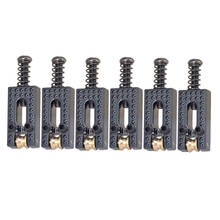 Durable 6pcs/Pack Electric Guitar Zinc Alloy Roller Locked String Bridge Saddles 2024 - buy cheap