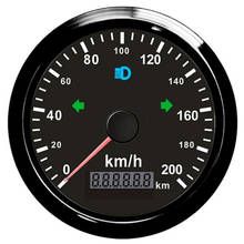 Velocímetro 200km/h de 85mm gps com alarme sobre a velocidade da campainha e luz de gerencio para o caminhão 12v 24v 125km/h do barco do carro 2024 - compre barato