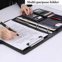 A4 File Folder Conference Multifunction Pouch Cover Office Business Management Clip Binder Calculator Card Holder Manager Clip 2024 - buy cheap