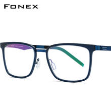 FONEX TR90 Glasses Men Square Eyeglasses Frame Women Prescription Myopia Optical Frames Spectacles Screwless Eyewear 516 2024 - buy cheap