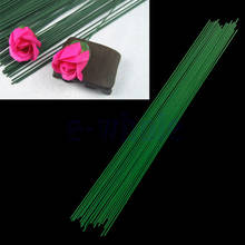 Cinta Floral verde, alambre de hierro, flor Artificial, tallo, bricolaje, decoración, 60cm, 12 Uds. 2024 - compra barato
