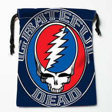 Grateful Dead-bolsas con cordón estampado HD, tejido de satén suave, reutilizable, almacenamiento de ropa, zapatos, 12,2, 18x22cm 2024 - compra barato