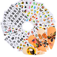 New 3D Nail Sticker Cool English Letter stickers for nail Foil Love Heart Design Nails Accessories Fashion Manicure Sticker 2024 - buy cheap