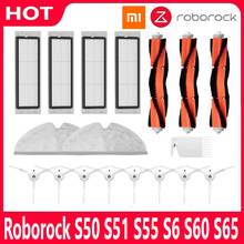 Чистый фильтр Hepa Xiaomi Mijia 1s Roborock S50 S55 S5 Max S6MaxV S6, Швабра, тряпичная щетка, аксессуары, детали для робота-пылесоса 2024 - купить недорого