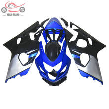 Juego de carenados chinos personalizados para motocicleta, carrocería de color azul y plateado, para Suzuki GSXR600 2004 2005 GSX R750 K4 04 05 GSXR 600 750 2024 - compra barato
