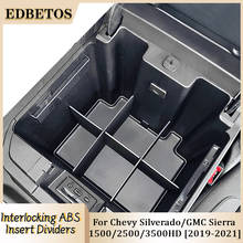 Car Glove Box Interval Storage Box For Chevy Silverado 1500 and GMC Sierra 1500 2019 2020 2021 Accessories 2024 - buy cheap