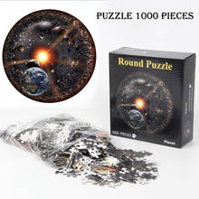 Space Puzzle 1000 Pieces 3D Puzzles for Adults Jigsaw Puzzle 1000 Adults Toy Montessori Toys Planet Round Rainbow Planet Gift 2024 - buy cheap