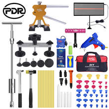 PDR-Kit de herramientas de extracción de abolladuras, tablero Reflector, lengüetas, pistola de pegamento, Ferramentas para daños por granizo en la carrocería del coche 2024 - compra barato