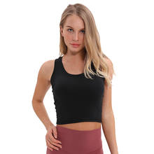 Camiseta sin mangas de nailon para mujer, Top deportivo para Fitness, Yoga, gimnasio, correr, entrenamiento, medias, chaleco, Tops cortos de talla grande XXL 2024 - compra barato