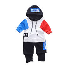 Baby Boys Clothes Toddler Letter Printed Hoodie Sweatshirt Tops+Cotton Long Pants 2PCS Outfits Kids Spring Autumn Clothings Sets 2024 - buy cheap