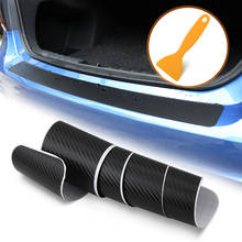Carbon Fiber Car Trunk Rear Bumper Protect Sticker for fiat punto evo golf t3 porte clef bmw mondeo mk3 hover h5 mazda cx 3 2024 - buy cheap