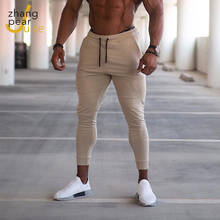 Homens magros joggers calças dos homens correndo sweatpants calças de pista ginásio fitness esportes calças masculinas musculação calças de treinamento bottoms 2024 - compre barato