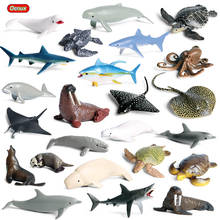 Oenux Mini Sea Life фигурки животных, дельфинов, лучи акулы, искусственные фигурки, морские аквариумные фигурки, Обучающие Детские игрушки 2024 - купить недорого