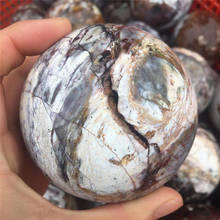 Bola de cristal de pedra songe natural, esfera com pedras preciosas, base para cura de cristal 2024 - compre barato