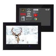 Souria 15.6 inches Black Bathroom Waterproof Smart LED Android 10.0 Smart Wi-Fi Shower Hidden TV Monitor Hotel Television 2024 - buy cheap